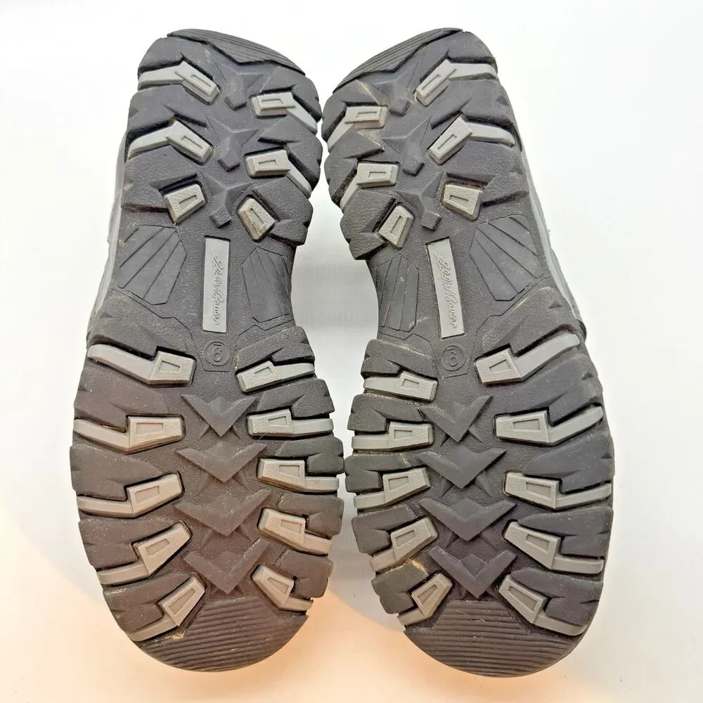 Eddie Bauer Stewart Sports Sandal Men's 9M Gray Leather Bungee Lock Hiking Trail